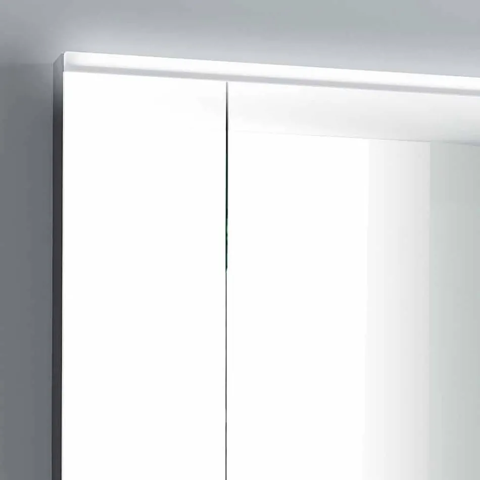 Mirror kabinet LED-verlichting met 3 deuren, modern design, Carol Viadurini