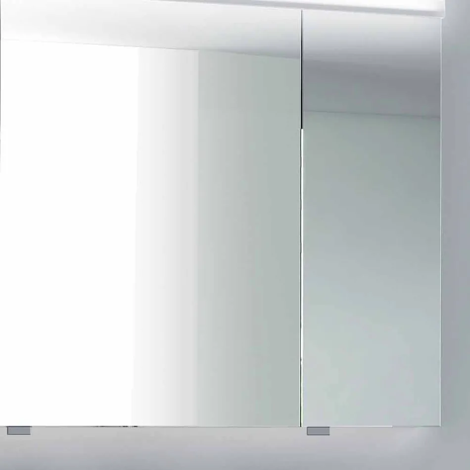 Mirror kabinet LED-verlichting met 3 deuren, modern design, Carol Viadurini