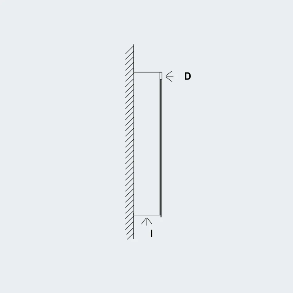 Mirror kabinet LED-verlichting met 3 deuren, modern design, Carol Viadurini