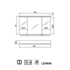 Mirror kabinet LED-verlichting met 3 deuren, modern design, Carol Viadurini