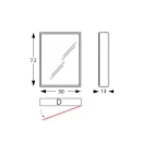 Houten spiegelcontainer met dubbele spiegel en verlichting Made in Italy - Darwin Viadurini