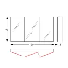 Houten spiegelcontainer met dubbele spiegel en verlichting Made in Italy - Darwin Viadurini