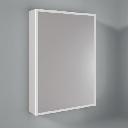 Houten spiegelcontainer met dubbele spiegel en verlichting Made in Italy - Darwin Viadurini