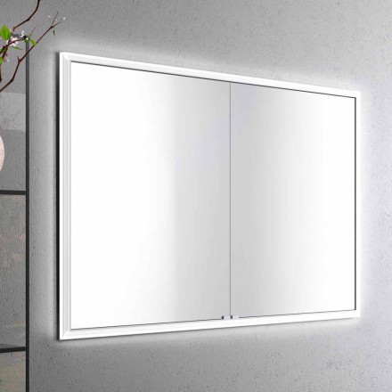 Spiegel LED-pakket met 2 deuren modern design ingebouwd, Adele Viadurini