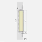 Spiegel LED-pakket met 2 deuren modern design ingebouwd, Adele Viadurini