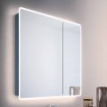 Spiegel moderne container 2 badkamer deuren, met LED-verlichting, Valter