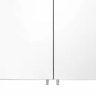 Moderne containerspiegel met 2 deuren in zilver geverfd aluminium - Alfio Viadurini