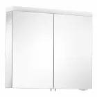 Moderne containerspiegel met 2 deuren in zilver geverfd aluminium - Alfio Viadurini