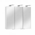 Spiegelcontainer met 3 kristallen deuren en 3 LED-lampjes, Precious - Maxi