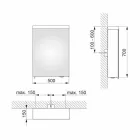 Moderne containerspiegel met draaideur en ledverlichting - Alfio Viadurini