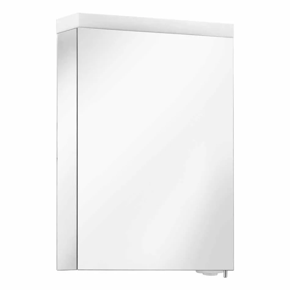 Moderne containerspiegel met draaideur en ledverlichting - Alfio Viadurini