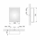 Moderne containerspiegel met draaideur en ledverlichting - Alfio Viadurini
