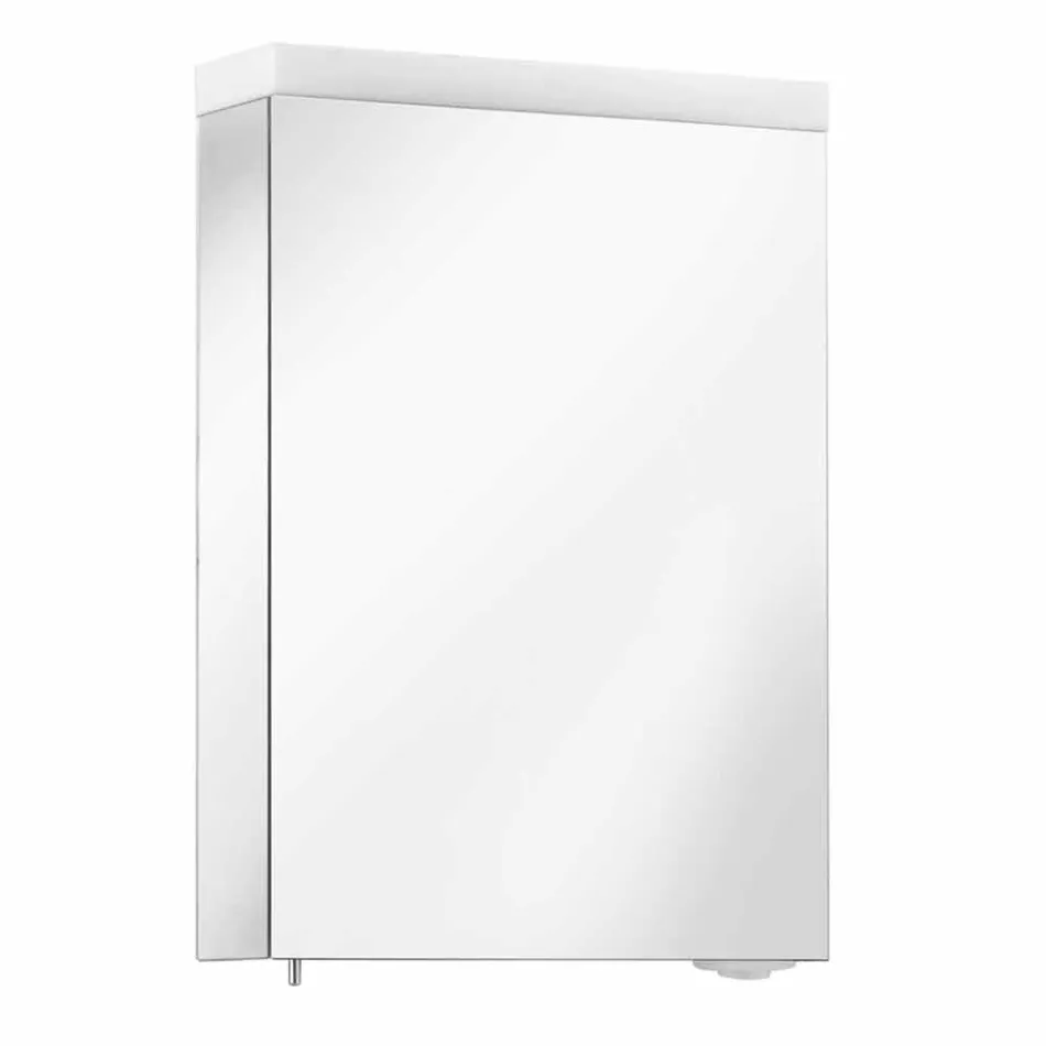 Moderne containerspiegel met draaideur en ledverlichting - Alfio Viadurini