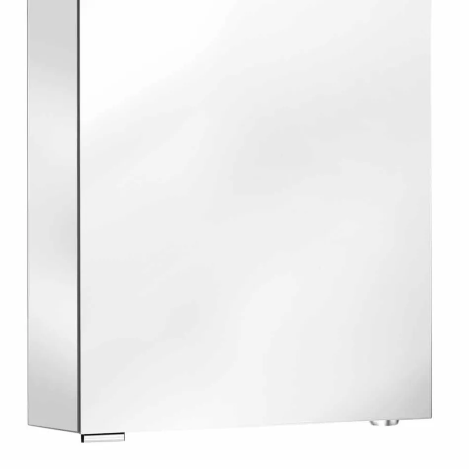 Moderne opbergspiegel met kristallen planken en LED-licht - Bramo Viadurini