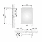 Moderne opbergspiegel met kristallen planken en LED-licht - Bramo Viadurini