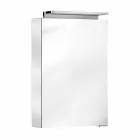 Moderne opbergspiegel met kristallen planken en LED-licht - Bramo Viadurini