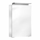 Moderne opbergspiegel met kristallen planken en LED-licht - Bramo Viadurini