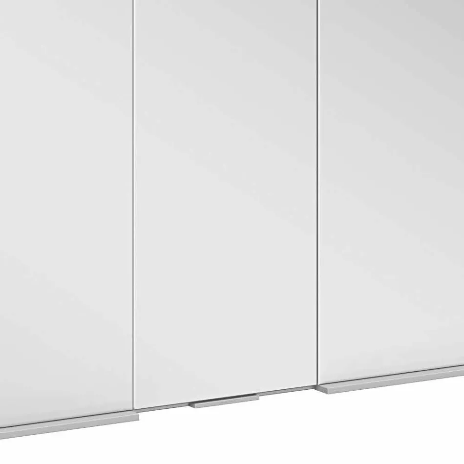 Moderne verzonken spiegelcontainer met LED-licht en aanraaktoetsenbord - Demon Viadurini