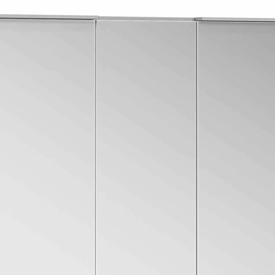 Moderne verzonken spiegelcontainer met LED-licht en aanraaktoetsenbord - Demon Viadurini