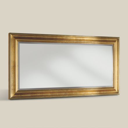 Klassieke rechthoekige spiegel met bladgoud frame Made in Italy - Milli Viadurini