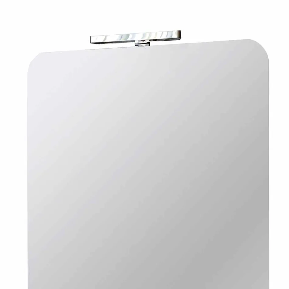 Wand-badkamerspiegel met modern design LED-lamp Made in Italy - Guido Viadurini