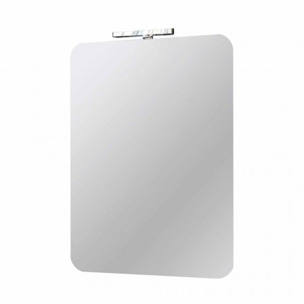 Wand-badkamerspiegel met modern design LED-lamp Made in Italy - Guido Viadurini
