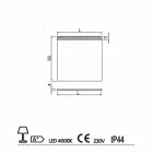 Badkamerspiegel met een modern design LED-verlichting Yvone Viadurini