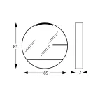 Metalen badkamerspiegel met 2 glazen planken Made in Italy - Einstein Viadurini