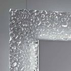 Spiegel moderne badkamer met decoratief glas frame en LED-verlichting Tara Viadurini