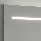 Moderne wandspiegel met LED-licht en stalen frame Made in Italy - Yutta Viadurini
