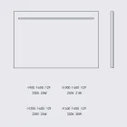 Moderne wandspiegel met LED-licht en stalen frame Made in Italy - Yutta Viadurini