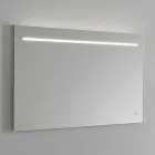 Moderne wandspiegel met LED-licht en stalen frame Made in Italy - Yutta Viadurini
