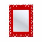 Spiegel rode muur met decoratieve macramé Tonya gemaakt in Italië Viadurini