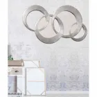 Wandspiegel met twee spiegels hand gedecoreerd door Ball Silver Viadurini
