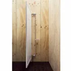 Wandspiegel met deur die open kan en kapstokken Made in Italy - Boro Viadurini