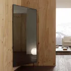 Wandspiegel met deur die open kan en kapstokken Made in Italy - Boro Viadurini