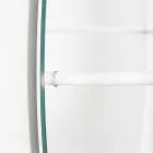 Wandspiegel met moderne stalen kapstok Made in Italy - Chioccia Viadurini