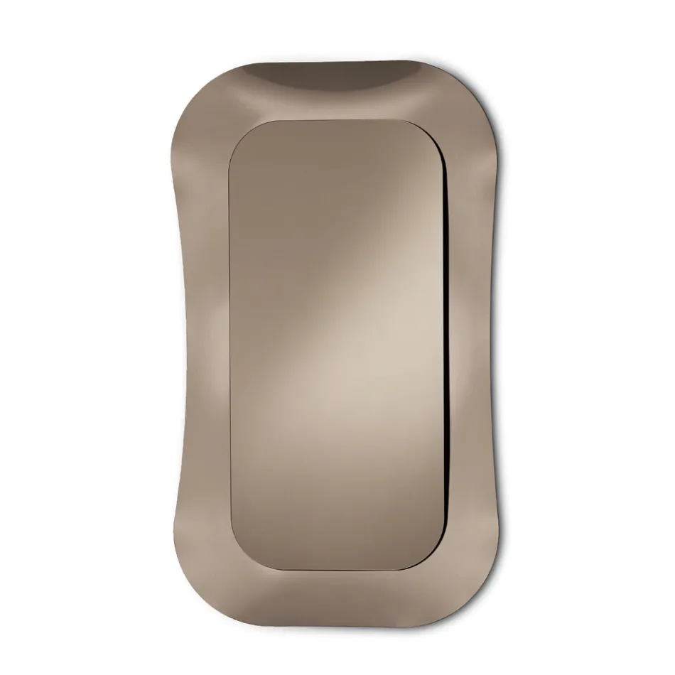 Wandspiegel met frame van gefuseerd glas, gemaakt in Italië - Adored Viadurini