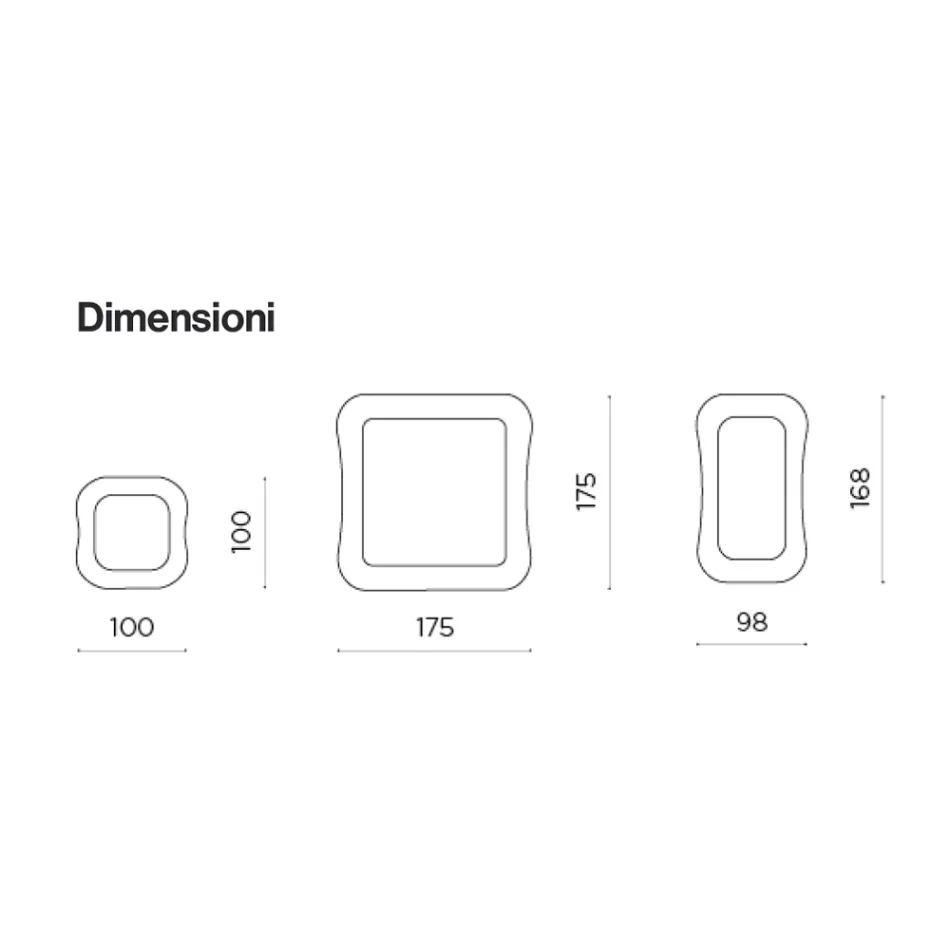 Wandspiegel met frame van gefuseerd glas, gemaakt in Italië - Adored Viadurini
