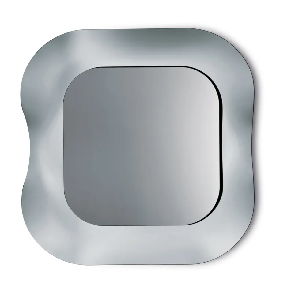 Wandspiegel met frame van gefuseerd glas, gemaakt in Italië - Adored Viadurini