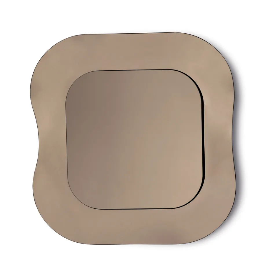 Wandspiegel met frame van gefuseerd glas, gemaakt in Italië - Adored Viadurini