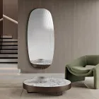 Arabella wandspiegel met gravures, gemaakt in Italië. Viadurini