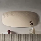 Arabella wandspiegel met gravures, gemaakt in Italië. Viadurini