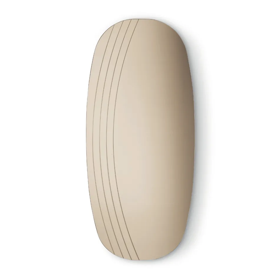 Arabella wandspiegel met gravures, gemaakt in Italië. Viadurini