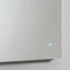 Wandspiegel met geïntegreerd licht in roestvrij staal Made in Italy - Tuccio Viadurini