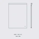 Wandspiegel met geïntegreerd licht in roestvrij staal Made in Italy - Tuccio Viadurini