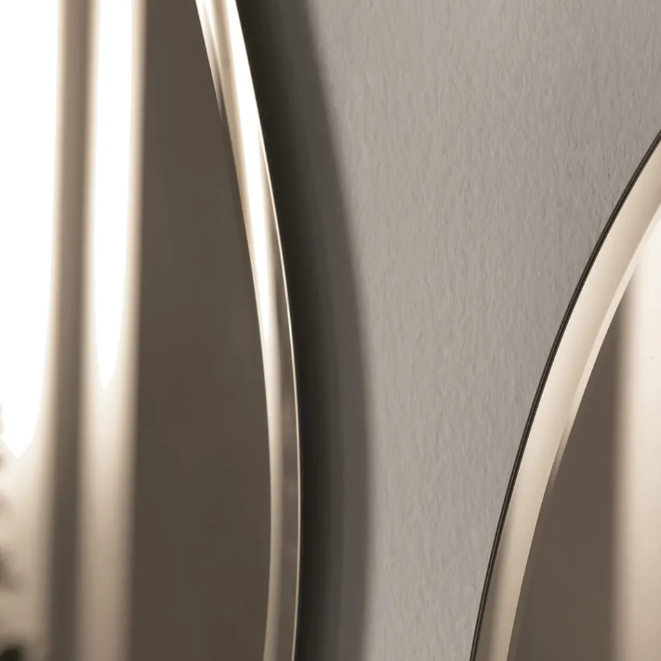 Beata wandspiegel met afgeronde randen, gemaakt in Italië. Viadurini