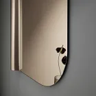 Beniamina wandspiegel met golvende zijkant, gemaakt in Italië. Viadurini