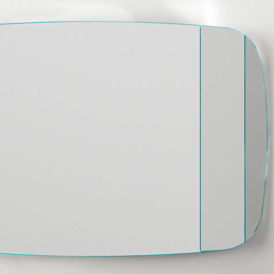 Wandspiegel met structuur in zwart geverfd hout Made in Italy - Arya Viadurini