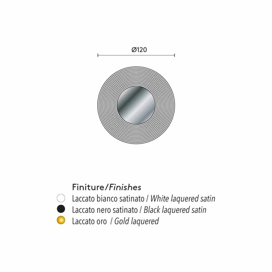 ontwerpermuur spiegel met MDF drager Malva Viadurini